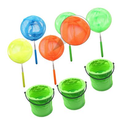 BCOATH 1Set Telescopic Insect Catching Net for Extendable Butterfly Nets Folding Storage Buckets Outdoor for Family Nature Exploration