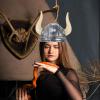 Abaodam Viking Helmet Berserker Costume Hat with Horns Buffalo Ox Horns Viking Costume Hat Halloween Decoration Cosplay Props Medieval Headpiece view 4