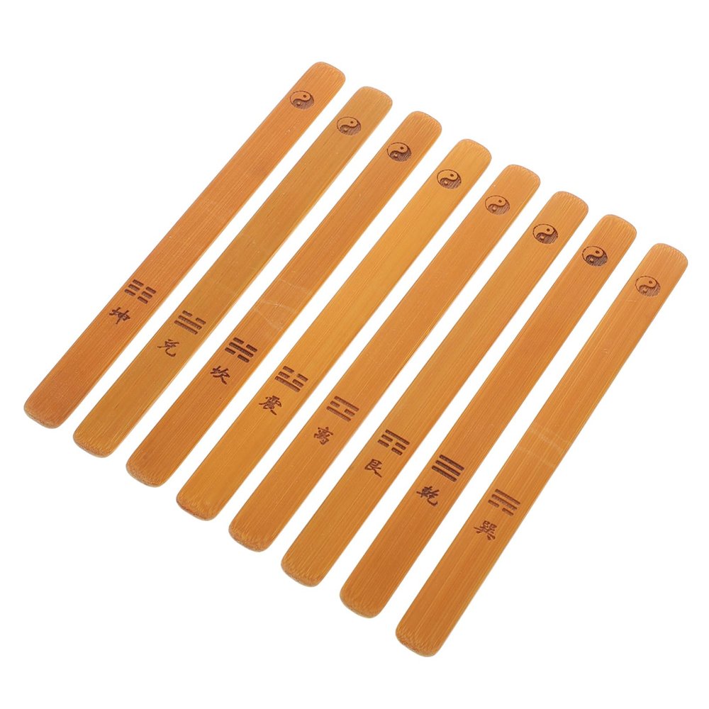 HANABASS 8Pcs Engraved Divination Sticks for Beginners Chinese Cultural Fortune Tools for Weddings Birthdays Housewarmings Spiritual Growth Craftsmanship Versatile Uses