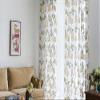 Iuokuby Voile Sheer Curtains Semi Shading Window Curtain Rod Pocket Luxury Peony Flower Pattern for Living Kids Nursery Room Bedroom Patio(1 Panel, W 50 x L 102 inch, Yellow) view 4