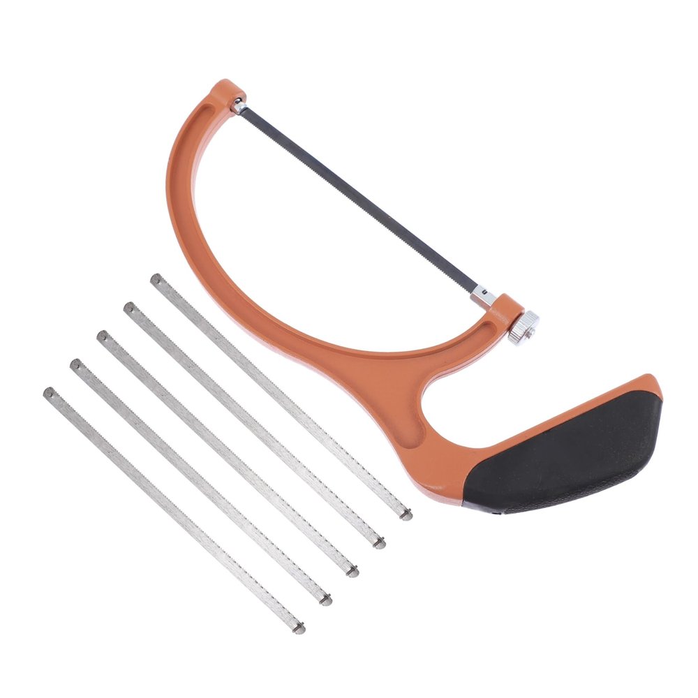 ERINGOGO 1Set DIY Hacksaw Mini Handsaw with Non Slip Handle Replaceable Blades for Woodworking Projects Practical Tool for Boys Ages