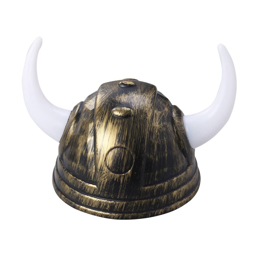 Abaodam Viking Helmet for Kids with Buffalo Ox Horns Toddler Viking Costume Hat for Halloween Dress up and Cosplay Medieval Horn Hat Headwear Accessory 8X7.5X5 Inches