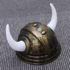 Abaodam Viking Helmet for Kids with Buffalo Ox Horns Toddler Viking Costume Hat for Halloween Dress up and Cosplay Medieval Horn Hat Headwear Accessory 8X7.5X5 Inches view 3