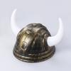 Abaodam Viking Helmet for Kids with Buffalo Ox Horns Toddler Viking Costume Hat for Halloween Dress up and Cosplay Medieval Horn Hat Headwear Accessory 8X7.5X5 Inches view 4