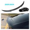BEVO Rear Spoiler Wings For 2020-2024 Compatible For Tesla Model Y Rear Trunk ABS Spoiler Lip Tail Wing Trunk Lid Accessories Carbon Fiber(Glossy Carbon) view 2