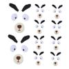 VILLCASE 10 Sets Plush Dog Accessory Kits for DIY Craft Supplies Animal Safety Noses Mouths Eyes Eyebrows for Stuffed Animals and Costumes for Creative Projects view 1