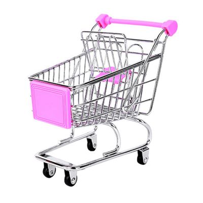 Yardwe Mini Iron Shopping Cart for Food Storage Creative Iron Snack Basket for Fries and Chips for Home Kitchen and Restaurant Use Random Color