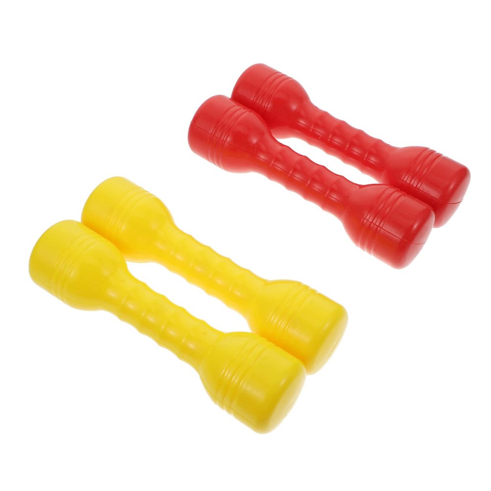BESTonZON 4Pcs Vocal Dumbbell Toy Set for Kids Creative Sound Dumbbells for Toddlers Gymnastics Dance Performance Engaging Fitness Props for Children