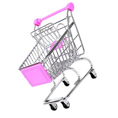 WOONEKY 1Pc Creative Art Food Basket Unique Shopping Cart Design for Snacks for Parties Bars Restaurants Resistant