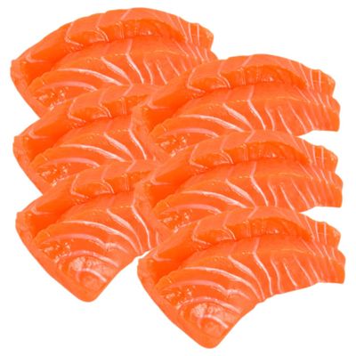 Abaodam 6pcs Simulation Salmon Model for Boys and Girls Home Decor Realistic PVC Fake Salmon for Display Shop Window Decorations and Scene Layout Props