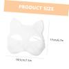 Abaodam 9Pcs DIY Blank Paper Pulp Masks for Hand Painting Unfinished Face Masks for Masquerade Parties Halloween Decorations Creative Craft Projects Reusable and Safe view 2