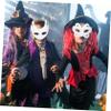 Abaodam 9Pcs DIY Blank Paper Pulp Masks for Hand Painting Unfinished Face Masks for Masquerade Parties Halloween Decorations Creative Craft Projects Reusable and Safe view 3
