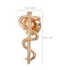 SUPVOX 10pcs Jewelry Wand Brooch Label Pin Pin Medicine Snake Caduceus Nursing Present Backpack Lapel For Doctor Nurse Golden view 2