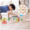 GALPADA 10Pcs Train Track Expansion Accessories Concave Design for DIY Layouts Lightweight and for Creative Railway Scenes Compatible with Major Train view 4