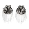KONTONTY 2pcs Fashionable Tassel Chain Epaulet Shoulder Boards Costume Accessories Elegant Punk Style Epaulet for Suit view 1