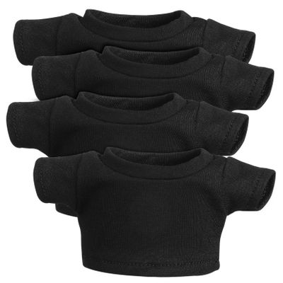BRIGHTFUFU 4Pcs Short Sleeve Bear Shirts for Stuffed Animals Fashionable Doll T Shirts Machine Washable Versatile Sizing Knitted for Bear Doll Costumes