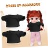 BRIGHTFUFU 4Pcs Short Sleeve Bear Shirts for Stuffed Animals Fashionable Doll T Shirts Machine Washable Versatile Sizing Knitted for Bear Doll Costumes view 3