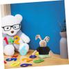 BRIGHTFUFU 4Pcs Short Sleeve Bear Shirts for Stuffed Animals Fashionable Doll T Shirts Machine Washable Versatile Sizing Knitted for Bear Doll Costumes view 4