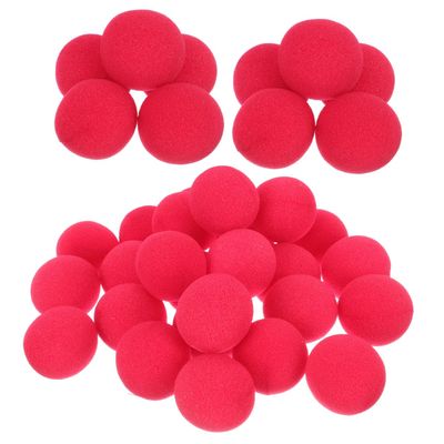 Healeved 50Pcs Red Sponge Clown Noses for Halloween Cosplay Costume Party Carnival Lightweight and Comfortable Party Supply Prop for Masquerade Events