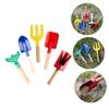 BRIGHTFUFU 5Pcs Gardening Tools with Wooden Handles Shovel Rake and Fork for for Boys and for Birthdays and Special Occasions view 3