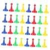 Abaodam 32pcs Flying Chess Board Game Pieces Plastic Game Pawns Replacement Chess Bright Colors for Easy Identification view 1
