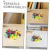 Abaodam 32pcs Flying Chess Board Game Pieces Plastic Game Pawns Replacement Chess Bright Colors for Easy Identification view 3