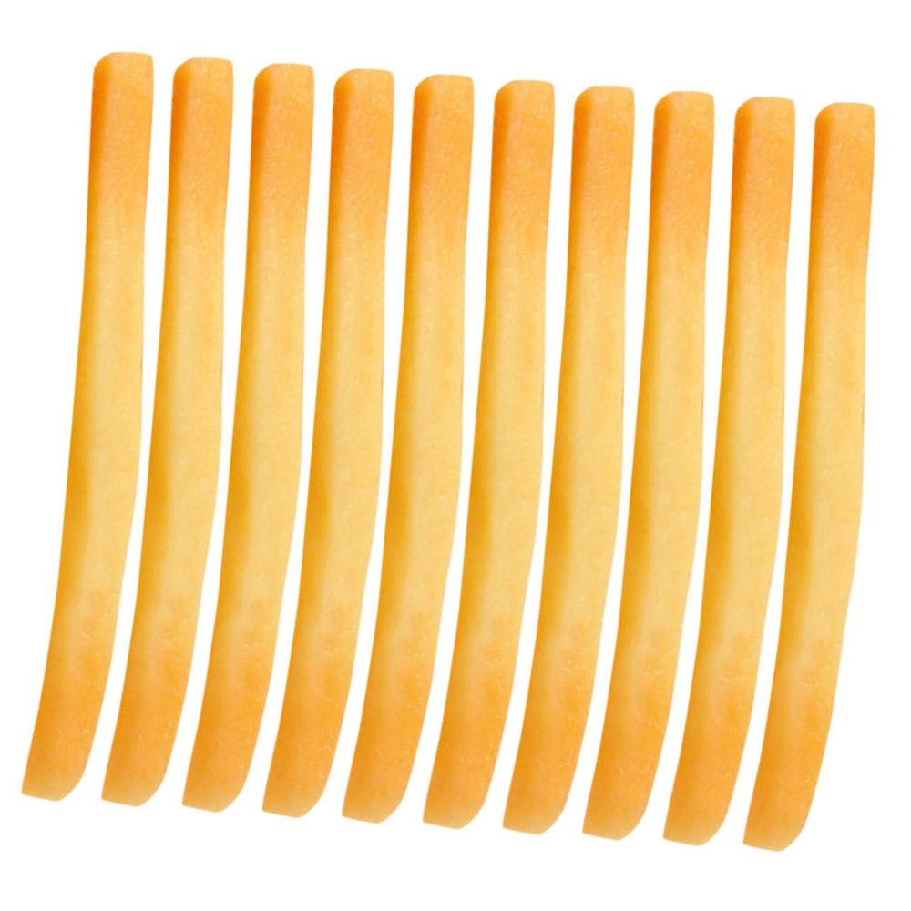 HOOTNEE 10pcs Lifelike Fake French Fries Model for Party Decoration Food Simulation Props Realistic Artificial French Fry Display for Home and Kitchen