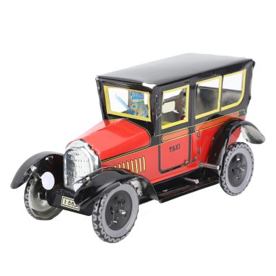 shenruifa Wind Up Toy Taxicab Red Stylish Vintage Wind Up Clockwork Toy Car for Party Birthday