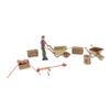 Hemoton 11 Pcs Simulation Farm Tools Model Set for Miniature Farm Decor  for Crafts Playsets and Landscape Props