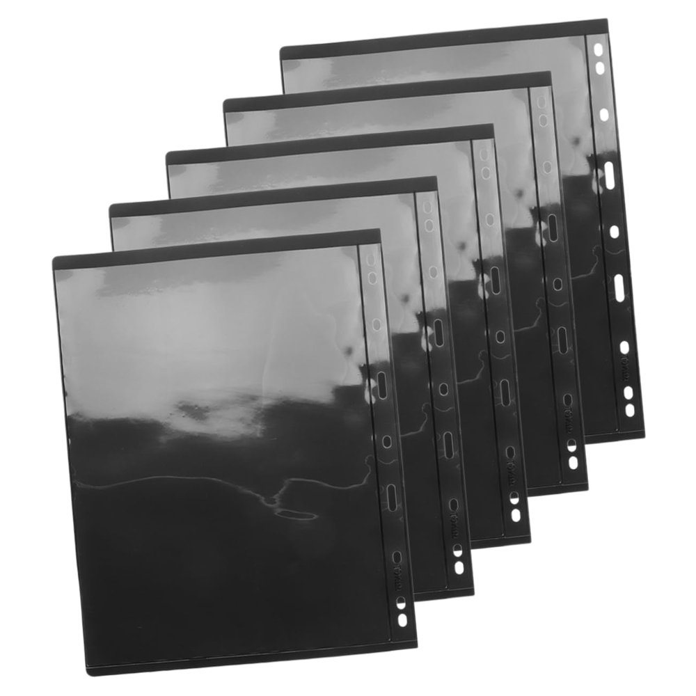 Healifty 10pcs Stamp Album Pages Loose Leaf Sheets for Collectors Double Sided Design for Stamps Currency and Coins Stable Storage and Convenient Binding