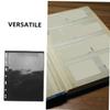 Healifty 10pcs Stamp Album Pages Loose Leaf Sheets for Collectors Double Sided Design for Stamps Currency and Coins Stable Storage and Convenient Binding view 3