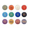 1000pcs 10g Golden Club Ceramic Poker Chips Set with Acrylic Case view 2