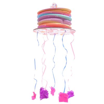 KONTONTY Mini Unicorn Pull String Piata for Kids Birthday Party Colorful Party Decoration Surprise Fillings Fun Carnival Game for Boys and Girls