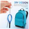 ERINGOGO 4Sets Mini Tennis Racket Set Dollhouse Tennis Kit with Keychain Balls for Sports Decor Tennis Lovers view 3
