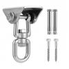 2pcs Wooden Concrete Swing Set with a Silent Swinging Frame Heavy Duty Stainless Steel Swing Hooks, and a 360Welded Hanging Brackets(Size1) view 2