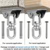 2pcs Wooden Concrete Swing Set with a Silent Swinging Frame Heavy Duty Stainless Steel Swing Hooks, and a 360Welded Hanging Brackets(Size2) view 4