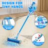 BLAXTEM 4-in-1 Kids Toy Vacuum That Works with Suction, Electric Toy Toddler Vacuum Cleaner for Children Ages 3 4 5 6+ Boys & Girls,Toddlers Toys Cleaning Set for Pretend Play (Light Blue) view 3