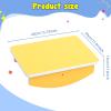 Aosekaa Balance Board Exercise Balance Stability Training for Kids Multipurpose Portable Non Slip Wobble Board for Fitness Workout, Yellow view 2