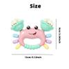 Baby Crab Rattle Toy - ABS Material, Handheld Crab Shaped Toy for Infants, Early Education Grip & Smart Toy for Newborn Boys and Girls(345A) (Pink) view 2