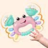 Baby Crab Rattle Toy - ABS Material, Handheld Crab Shaped Toy for Infants, Early Education Grip & Smart Toy for Newborn Boys and Girls(345A) (Pink) view 3