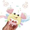 HAOHAOSHUA Baby Crab Rattle Toy - ABS Material, Handheld Crab Shaped Toy for Infants, Early Education Grip & Smart Toy for Newborn Boys and Girls(345A) (Yellow) view 3