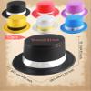 12 Pcs Plastic Top Hats Bulk Black Magician Hat Glitter Top Hat with Silver Band for Men Women Kids Masquerades Birthday Party Dress Up view 2