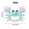 Baby Crab Rattle Toy - ABS Material, Handheld Crab Shaped Toy for Infants, Early Education Grip & Smart Toy for Newborn Boys and Girls(345A) (Green) view 2