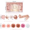 13th Birthday Decorations for Girls  53pcs Official Teenager Decorations Backdrop, Banner, Honeycomb Centerpieces, Hanging Swirls, Foil & Latex Balloon, Cake & Cupcake Toppers, Sash, Pom Poms view 3