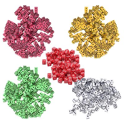 500 Pcs 8 mm Colourful Plastic Numbered Dice Colored Mini Dices Set 6 Sided Acrylic Dice Set Six Sided Round Corner Dices
