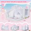 16FT White Bounce House - Large Commercial Inflatable Bounce House for Adults Kids,100% PVC Bouncy Castle with Widened Slide & Big Ball Pit for Party Wedding Backyard 16x14x10.5ft view 2