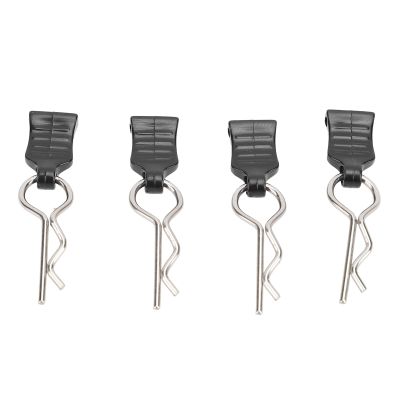 Fuchooky RC Car Body Clips with Pull Tabs, Easy Install Secure Fit, 4-Pack Replacement Pins Compatible with 124008 124010 124006 144016 144018 RC Cars