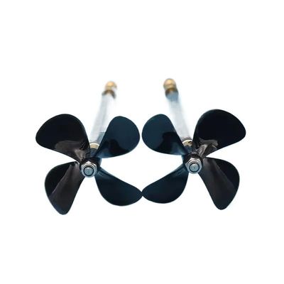 1 Pairs 4mm Boat Shaft Drive Shaft with Left and Right 4 Blades Propeller +Brass Coupler for Rc Baits Fishing Boat Trawler Boat(L15cm-4x3.17mm)