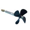 1 Pairs 4mm Boat Shaft Drive Shaft with Left and Right 4 Blades Propeller +Brass Coupler for Rc Baits Fishing Boat Trawler Boat(L15cm-4x3.17mm) view 2