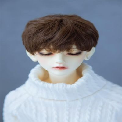 1/3 1/4 1/6 1/8 BJD Male Doll Wig Doll Hair Soft Short Hair for Movable Doll Action FigureJointed Doll DIY Toys (Dark Brown)(1/6)